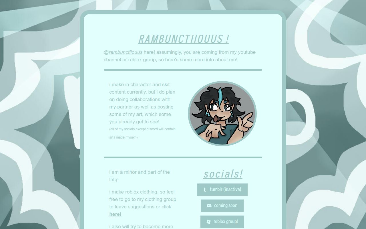 Carrd profile picture for @rambunctious